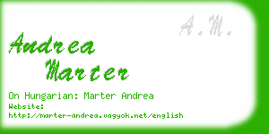 andrea marter business card